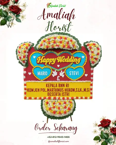 Papan Bunga Pernikahan Caringin Wetan